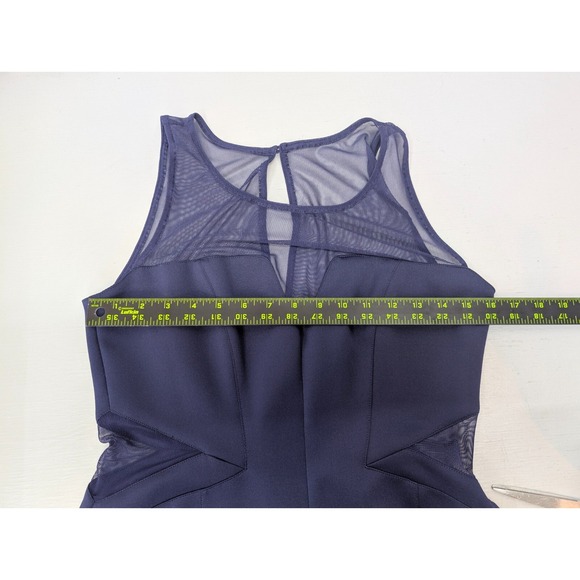 Guess Dress Women's 10 Royal Blue Bodycon Mesh Sheer Top Cut Out Party Cocktail - Picture 11 of 16